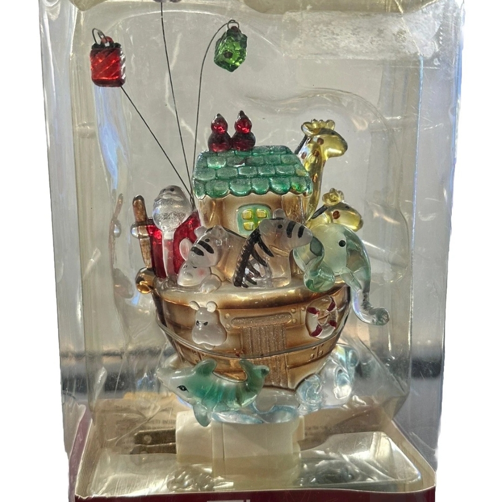 Colorful Glass Noah's Ark Ornament